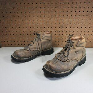 ARIAT womens light brown tassle Western Work boots 7 B 17729